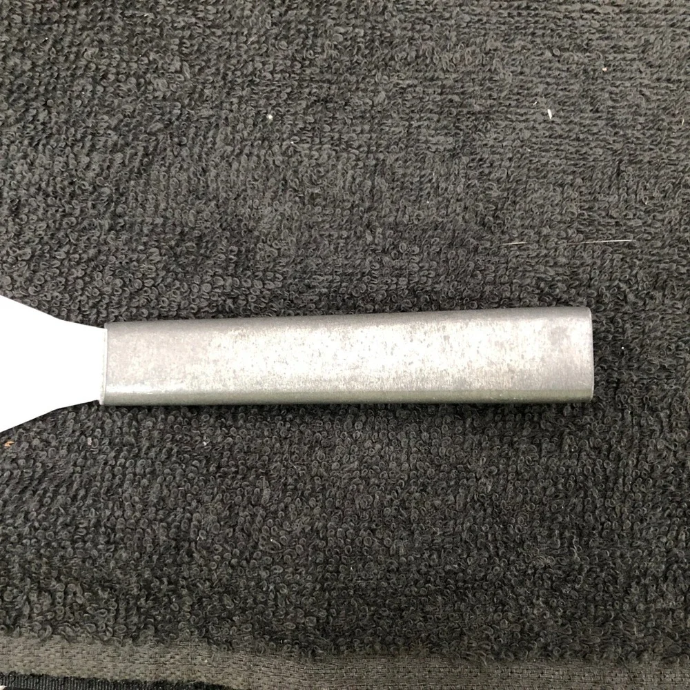 Vintage Stainless Steel Slotted Turner Spatula Perforated Metal Handle 50s/60s